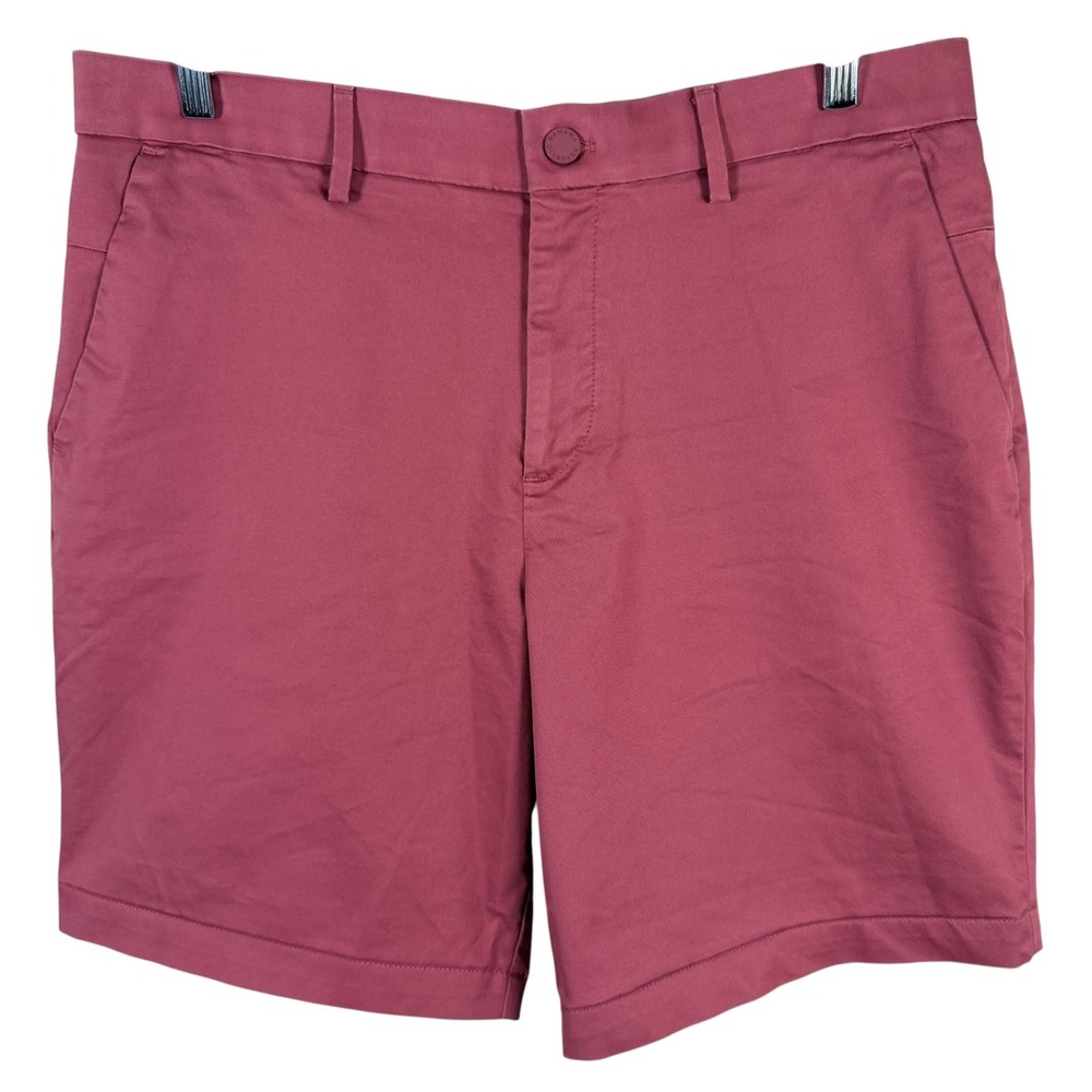 Banana Republic Aiden Short Mens 35 Burgundy Slim Fit Stretch Chino Shorts